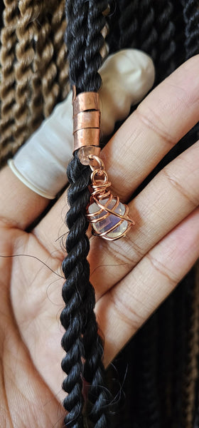 Hair Beads Loc Jewelry Copper 6/0 4mm Bohemian Adult Women Gift Amazon.com: Beaditwearitloveit Metal Loc sprinkle Hair Beads  main image 4