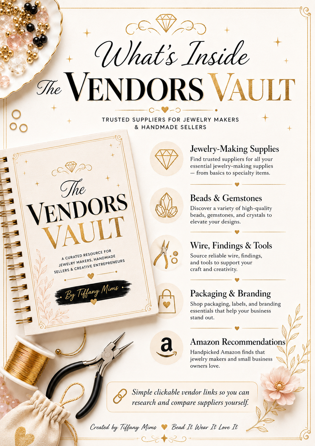 The Vendors Vault | Jewelry Maker Supplier List & Business Resource Guide