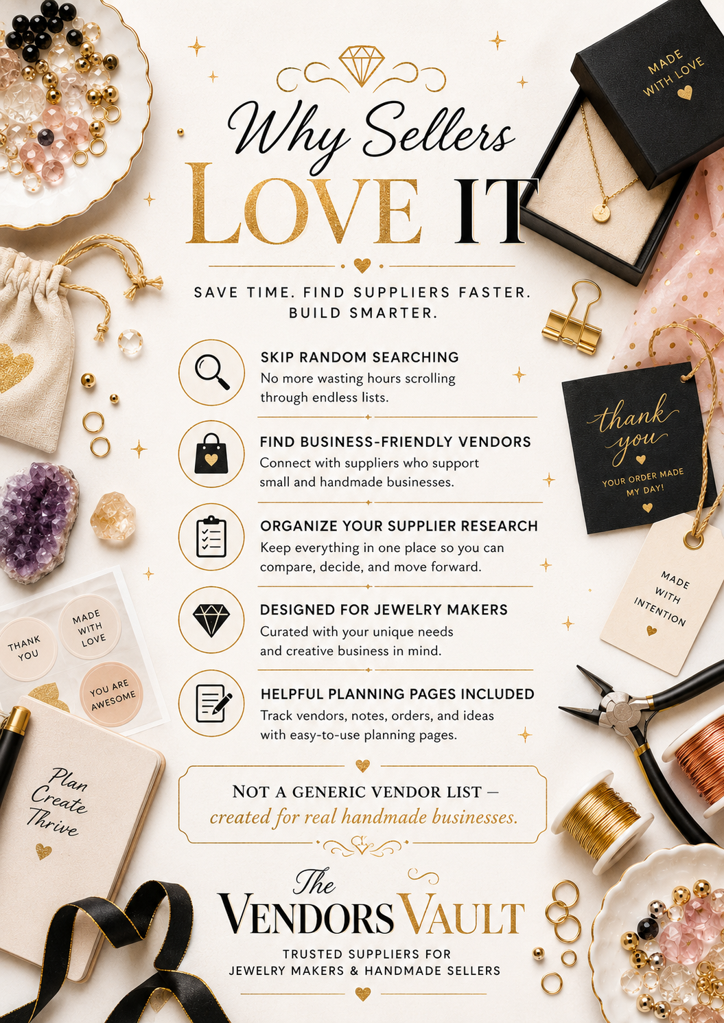 The Vendors Vault | Jewelry Maker Supplier List & Business Resource Guide
