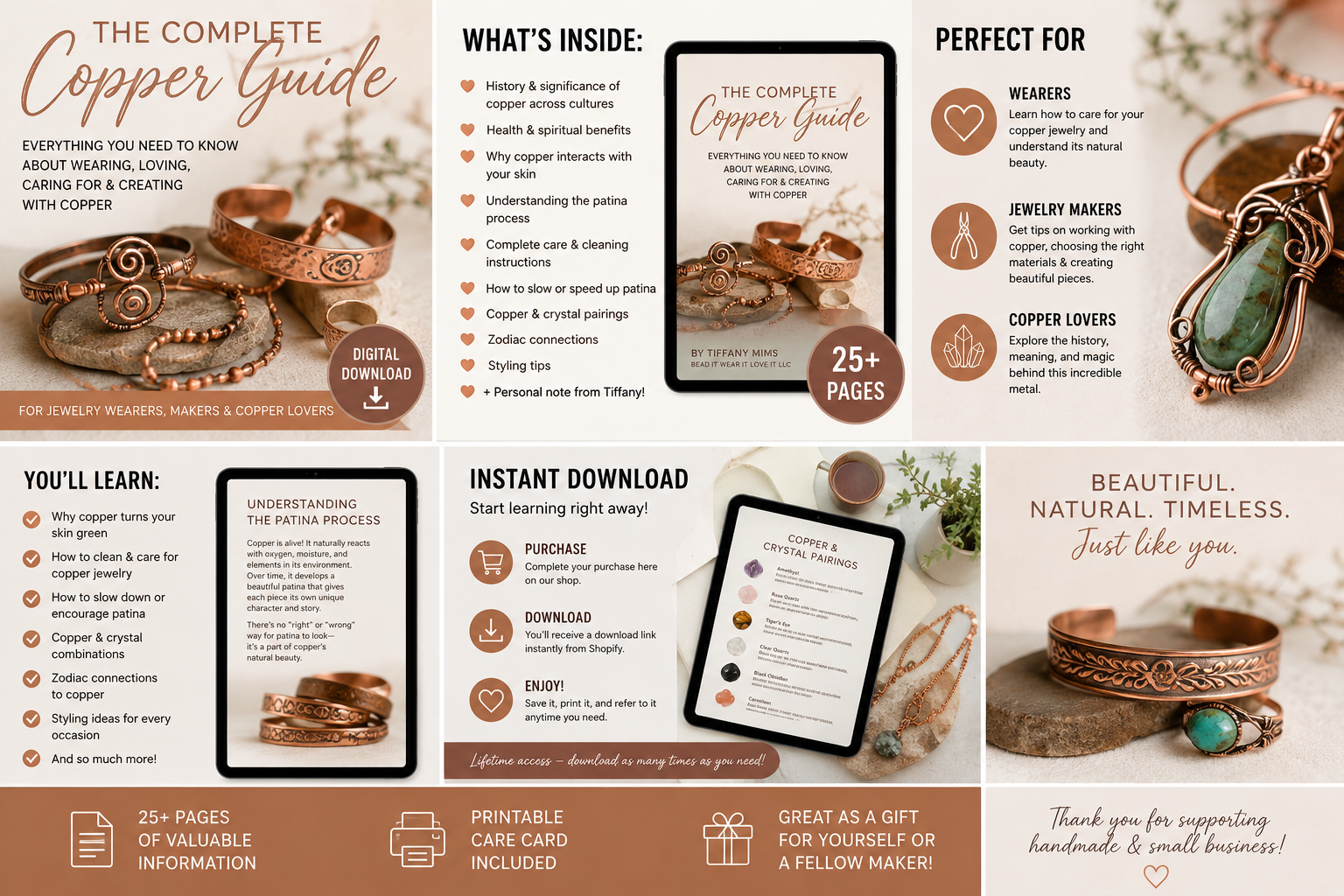 The Complete COPPER Guide-  Everything You Need to Know About Wearing, Loving, Caring For, and Creating with Copper For Jewelry Wearers, Makers & Copper Lovers