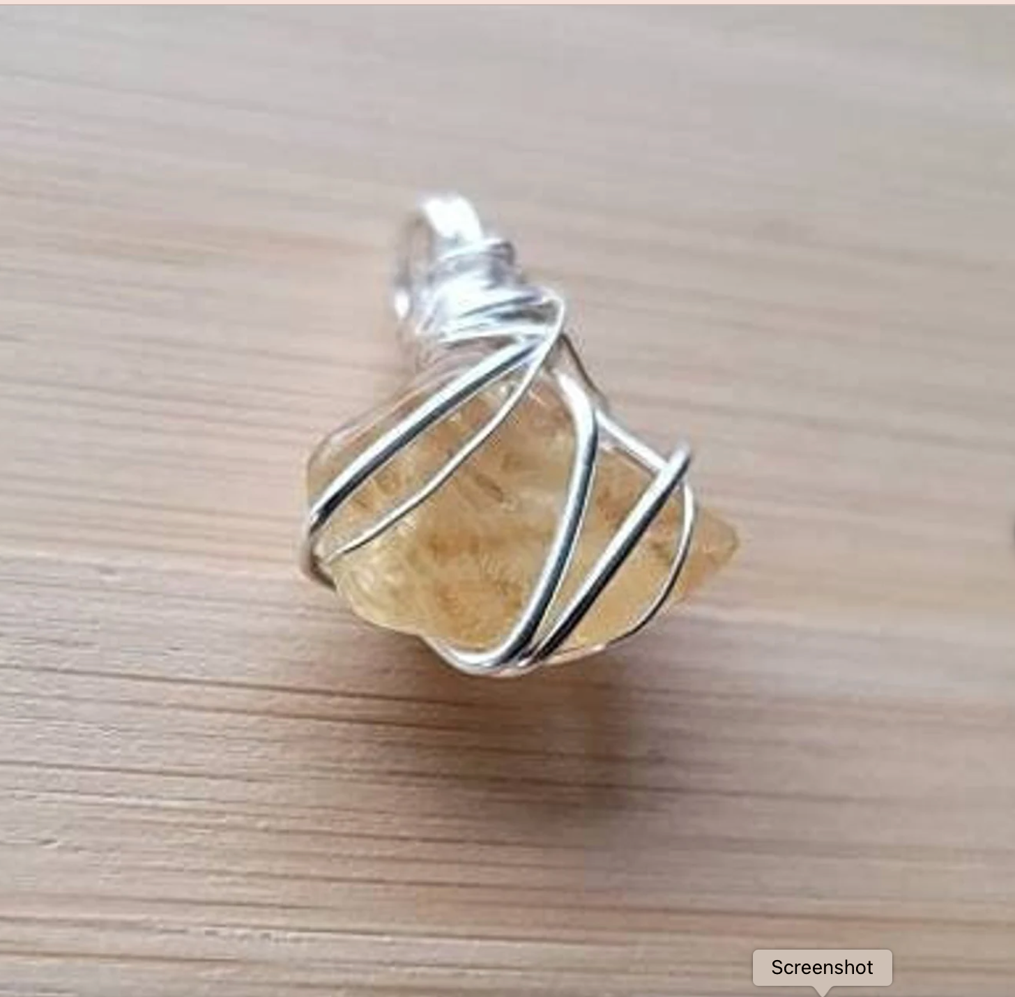 CLEARANCE Citrine Pendant Necklace, Wire Wrapped Crystal Pendant Necklace, Healing Crystal Jewelry