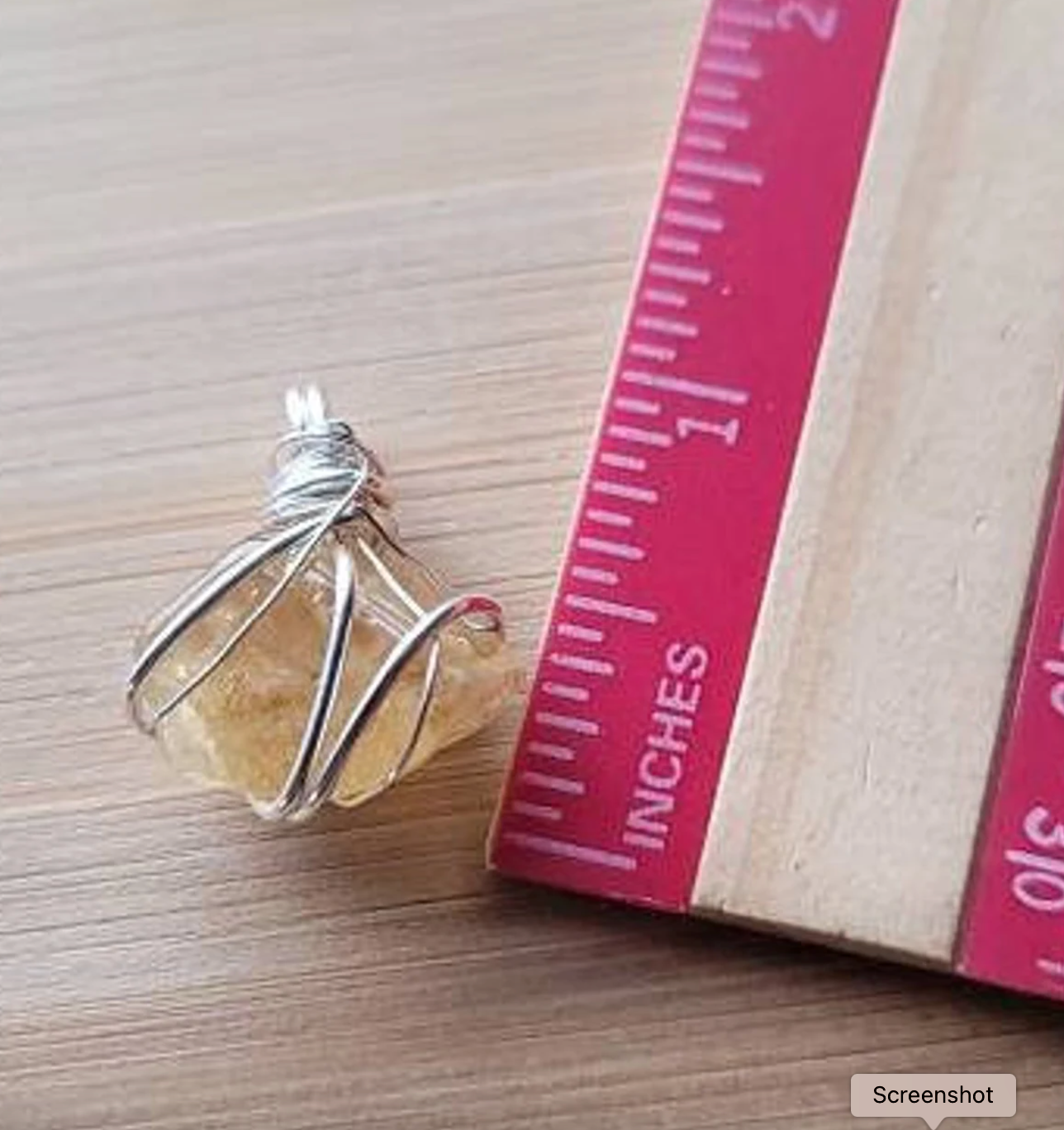 CLEARANCE Citrine Pendant Necklace, Wire Wrapped Crystal Pendant Necklace, Healing Crystal Jewelry