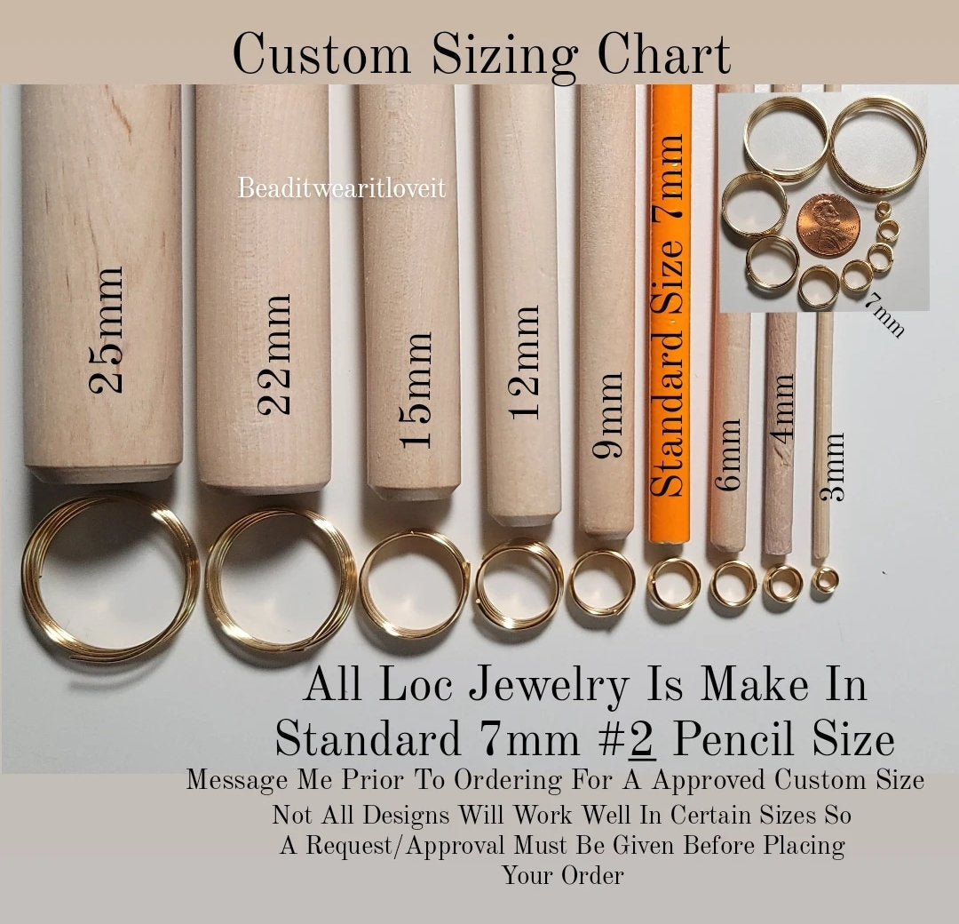 6 Piece Crystal Heart Loc Jewelry Set. Dreadlock Accessories, Bohemian Style Beads For Braids