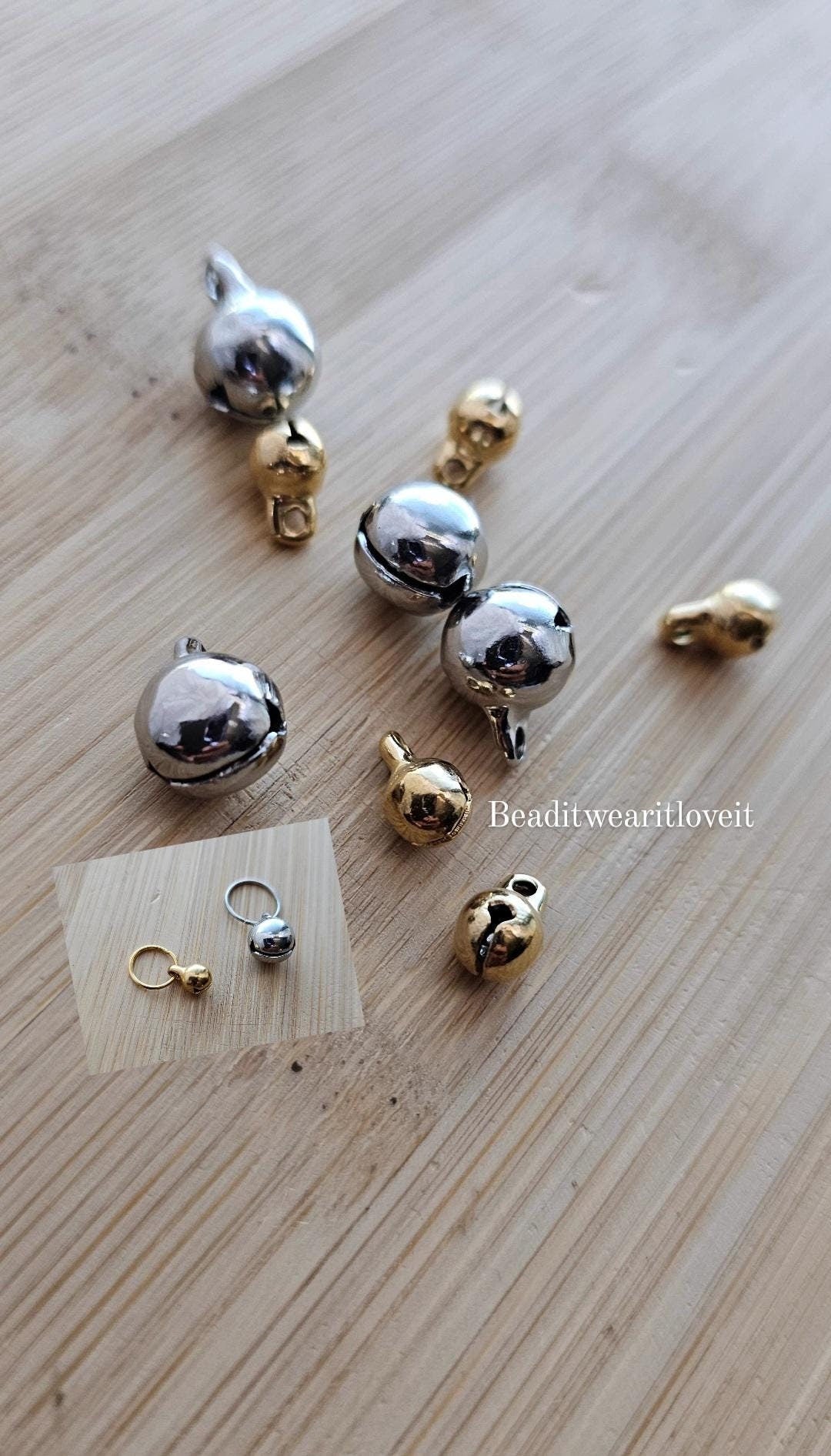 Set Of 10 Loc Sprinkle Bells, Braid Jewelry Dreadlock Accessories, Dread Sprinkle Beads, Hair Rings, Hair Bells Loc Jewelry