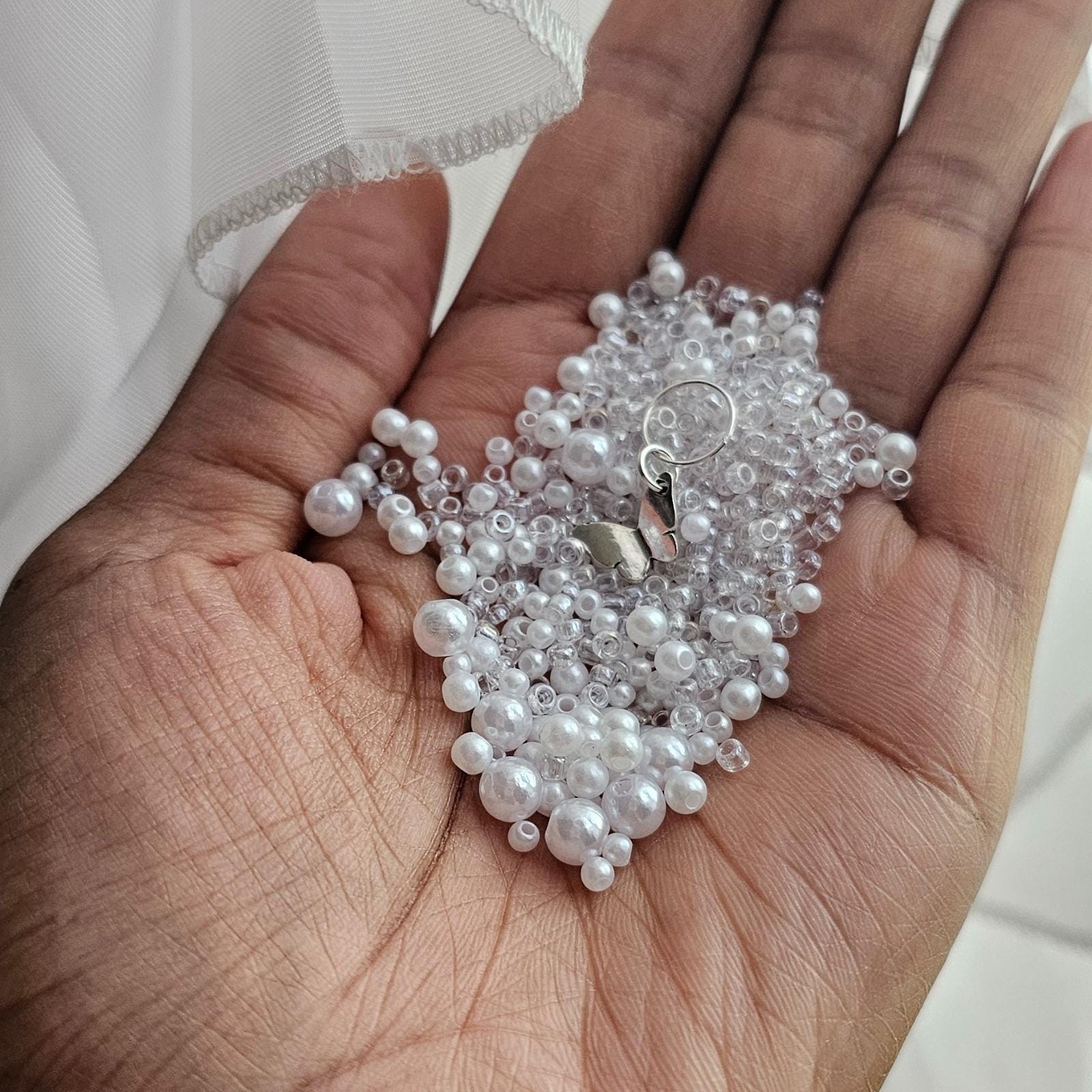 Wedding Goddess Acrylic Imitation Pearl Loc Sprinkle Beads, Loc jewelry Hair Beads