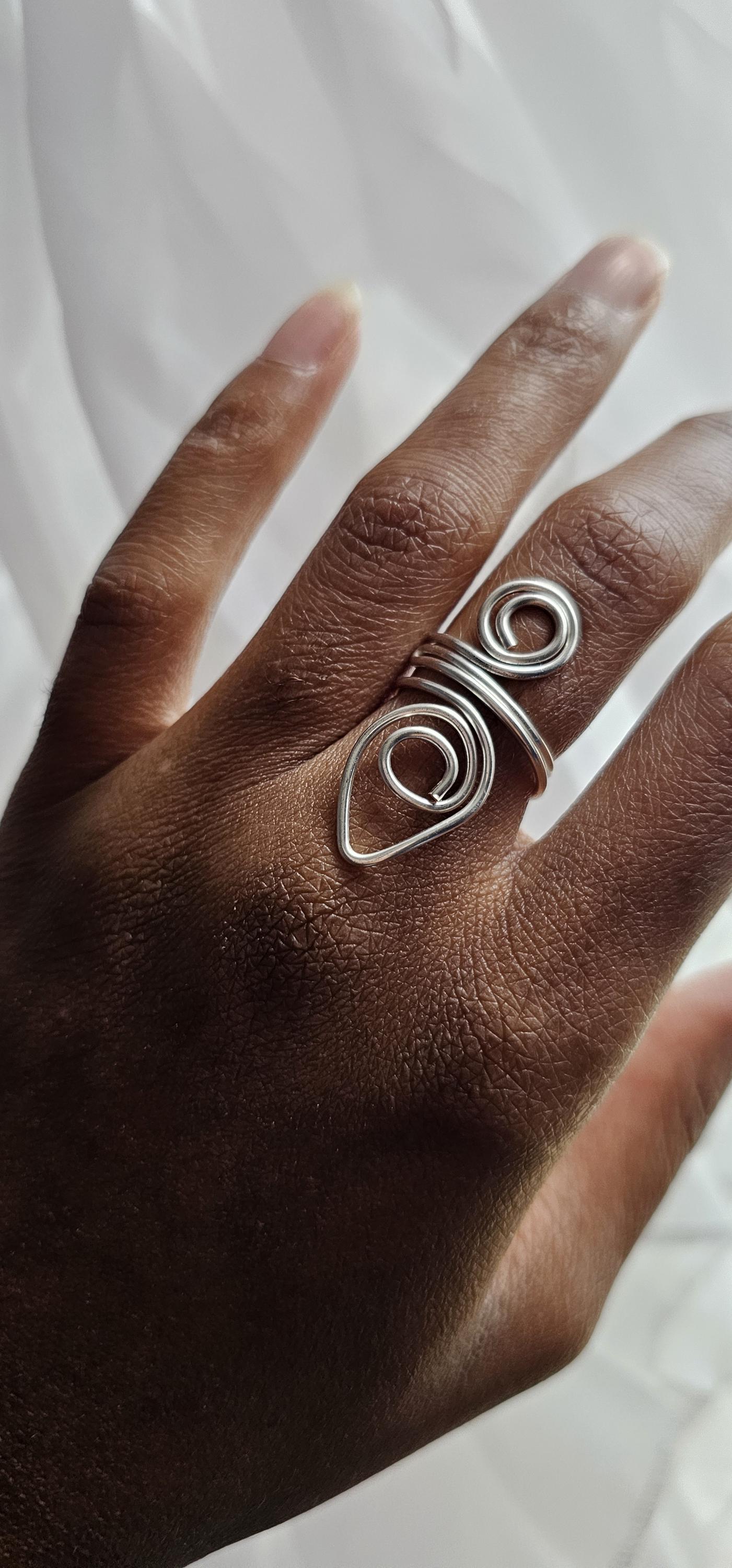 Copper Knuckle and Finger Rings, Create Your Own Ring Set, Hammered Copper Rings, Wire Wrapped Adjustable Ring, Midi Ring Sets