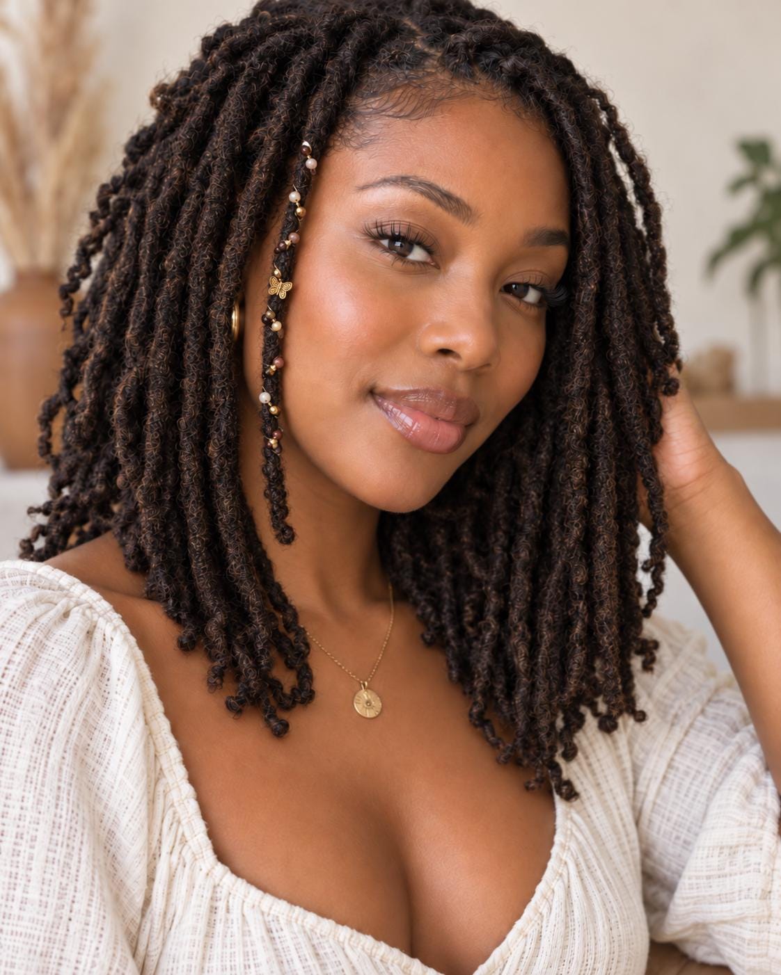 Reusable No-Sew Lapis Lazuli Crystal Loc Sprinkles, Dreadlock Accessories, Loc Jewelry For Locs Braids and Twists