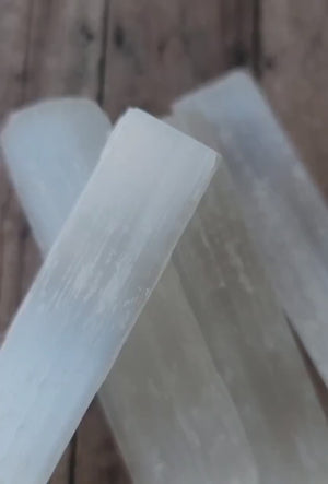 4 Inch Raw Selenite Wands, Selenite Sticks for Healing, Reiki, Yoga, Meditation & Metaphysical Energy, Wholesale Crystals