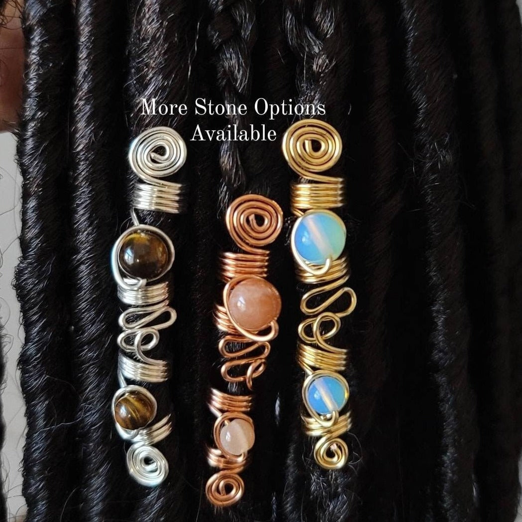 Loc Jewelry Dread Beads, Copper Dreadlock Hair Accessories